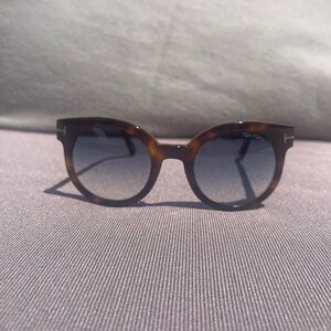 Tom Ford Brown Sunglasses with Blue Lenses